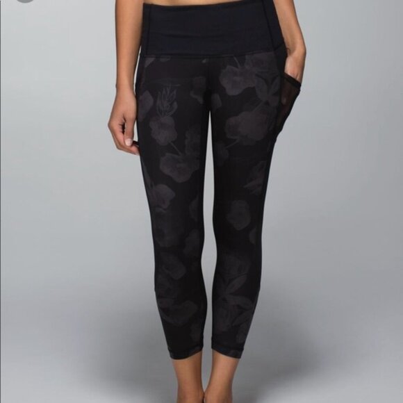 Lululemon Inky Floral Seek the Heat Mesh Crop Pant - Picture 5 of 16